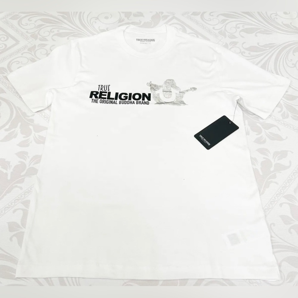True Religion Buddha Logo T-Shirt Size M White